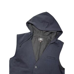 Rock & Republic Navy Blue Black Hoodie Vest 2XL XXL‎